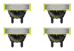 Razor Philips  QP440/50 OneBlade Replaceable blade, 4 pcs, Black/Green