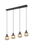 Trio Tarifa piekarama lampa 4-pc E27 matt black/chrome plated brushed steel 362800432 4017807615814