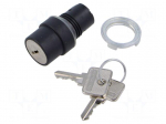 Switch: rotary with key | 22mm | Stabl.pos: 1 | none | IP65 | prominent