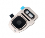 Camera black Lens with gold frames for Samsung S7 G930 S7 Edge G935 Gold original (used grade A)