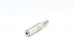 3.5mm FEMALE JACK CONNECTOR - SILVER STEREO