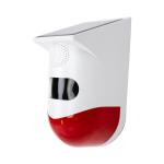 PNI SafeHouse HS008 Wireless Outdoor Siren with Motion and Solar Charge Sensor, Remote Control, 120dB, 3 Operating Modes, Internet Control with Tuya Smart App