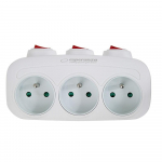 Esperanza ELK307W Electrical Splitter 3 sockets switch White