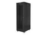 Servers Lanberg  Rack cabinet 19" free-standing 27U/800x1000 (flat pack) with glass door lCD V2, black |
