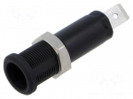 Laboratory connector: 4mm banana | socket | 5kV | 10A | black