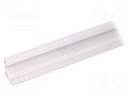 Profiles for LED modules | angular | white | L: 2m | aluminium | 30/60&deg;