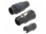 Connector: XLR | plug | female | XX-14 | 3A,16A | PIN: 10(2+8) | straight