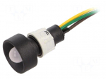 Indicator: LED | recessed | 24VDC | 24VAC | Cutout: &Oslash;13mm | IP40 | plastic