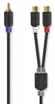 Cable Nedis 1x RCA - 2x RCA Subwoofer 0.2m