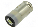 LED lamp | white cold | S5,7s | 28VDC | 28VAC | Bulb: T3 1/4 | -30&divide;85&deg;C