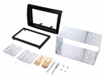 Radio mounting frame | Fiat | 2 DIN | black gloss