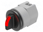 Switch: rotary | 30mm | Stabl.pos: 3 | black/silver | BA9S,LED | IP65