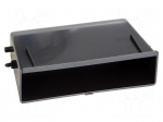 Radio box | universal | black | for 2 DIN facia plates