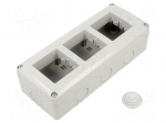 Enclosure: for modular components | IP40 | for wall mounting | grey