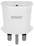 Power adapter SAVIO Travel adapter Global socket &ndash; UK plug 10A