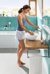 Logis E 100 faucet with pop-up chrome