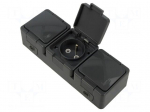 Connector: AC supply | socket | 2P+PE | 250VAC | 16A | dark grey | PIN: 3