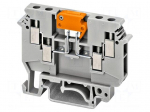 Splice terminal: rail | Urated: 630V | screw terminal | grey | 16A