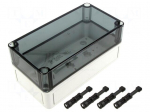 Enclosure: multipurpose | X: 94mm | Y: 180mm | Z: 81mm | TK PC | grey | IP66