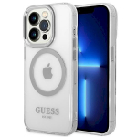 Guess GUHMP14LHTRMS Metal Outline Magsafe Hardcase for iPhone 14 Pro 6,1" / silver