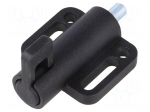 Spring latch | for profiles | W: 38mm | Mat: zinc alloy | F1: 21N | &Oslash;: 6mm