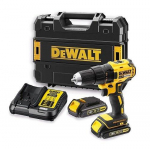 DeWalt cordless drill DCD708D2T, 18 Volt (yellow / black, T-STAK box, 2x Li-ion battery 2.0 Ah)