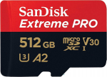 SanDisk Extreme PRO 512 GB microSDXC, memory card (UHS-I U3, Class 10, V30, A2)