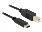 DeLOCK Delock USB 2.0 - Typ B - Typ C - 1m - czarny