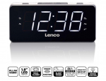 Radio clock Lenco CR-18 WHITE