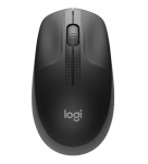 Logitech M190 Full-Size Wireless Mouse, RF Wireless, 1000 DPI, Charcoal