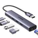 Ugreen 60554 laptop dock/port replicator Wired USB 3.2 Gen 1 (3.1 Gen 1) Type-C Grey