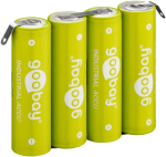 Pielodējami akumulatori 4x AA (Mignon) - 2100 mAh, zaļ&scaron; (Z), niķeļa-metāla hidrīda akumulators (NiMH), 4,8 V