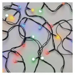 LED virtene MAZĀS Bumbiņas, 230Vac, 20m, 200x LED, daudzkrāsaina, ar taimeri, EMOS