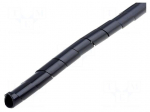 Spiral wrapping | &Oslash;Bundle : 20&divide;60mm | polyetylene | black | L: 10m