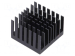 Heatsink: extruded | grilled | BGA | black | L: 31mm | W: 31mm | H: 19.5mm