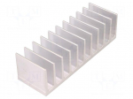 Heatsink: extruded | grilled | L: 40mm | W: 124mm | H: 35mm | aluminium