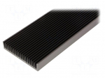 Heatsink: extruded | grilled | black | L: 1000mm | W: 200mm | H: 40mm