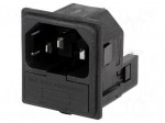 Connector: AC supply | socket | male | 10A | 250VAC | IEC 60320 | UL94V-0