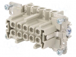 Connector: HDC | female | PIN: 10 | size 10 | Pitch: 57x27mm | 500V | 16A