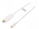 Cable | DisplayPort 1.2 | mini DisplayPort plug,HDMI plug | 1m