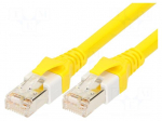Patch cord | SF/UTP | 5e | stranded | Cu | PUR LSZH | yellow | 0.8m | 26AWG
