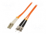 Fiber patch cord | OM2 | ST/UPC,LC/UPC | 1m | LSZH | orange