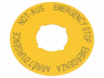 Description label | 60mm | Application: for emergency button