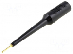 Test probe | 3A | black | Tip diameter: 1.02mm | Socket size: 4mm