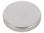 Magnet: permanent | neodymium | H: 3mm | 35N | &Oslash;: 18mm