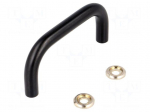 Handle | Mat: oxidized steel | black | H: 35mm | Mounting: M4 screw