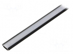 Profiles for LED modules | white | angular | black | L: 1m | aluminium