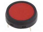 Microswitch TACT | SPST-NO | Pos: 2 | 0.05A/24VDC | &Oslash;17.7x3mm | JF | red