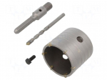 Hole saw | &Oslash;: 65mm | concrete,brick type materials,wall