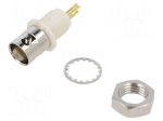 Connector: BNC | socket | female | straight | 50&Omega; | soldering | PTFE